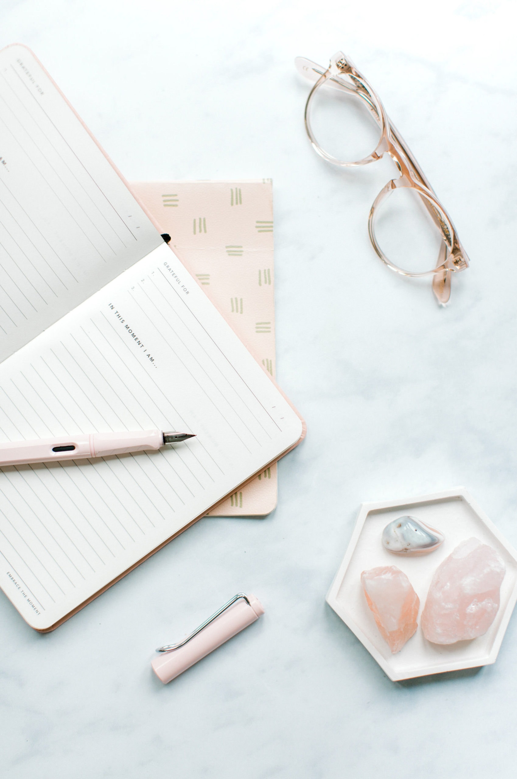 feminine office styled stock photography
