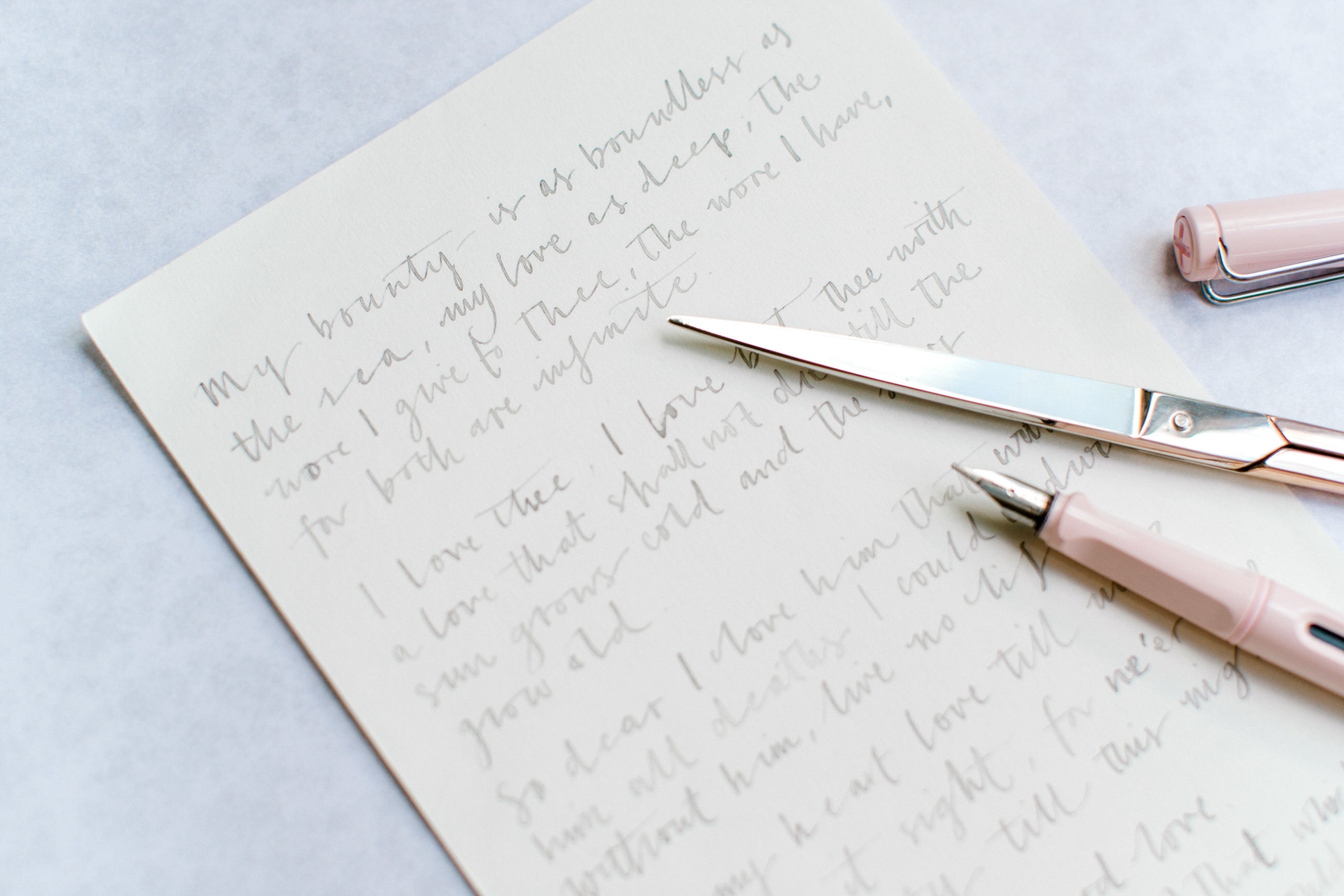 calligraphy letter pen script poem love pose poetry