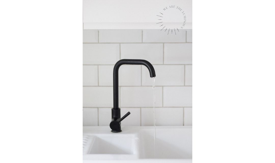 black kitchen tap