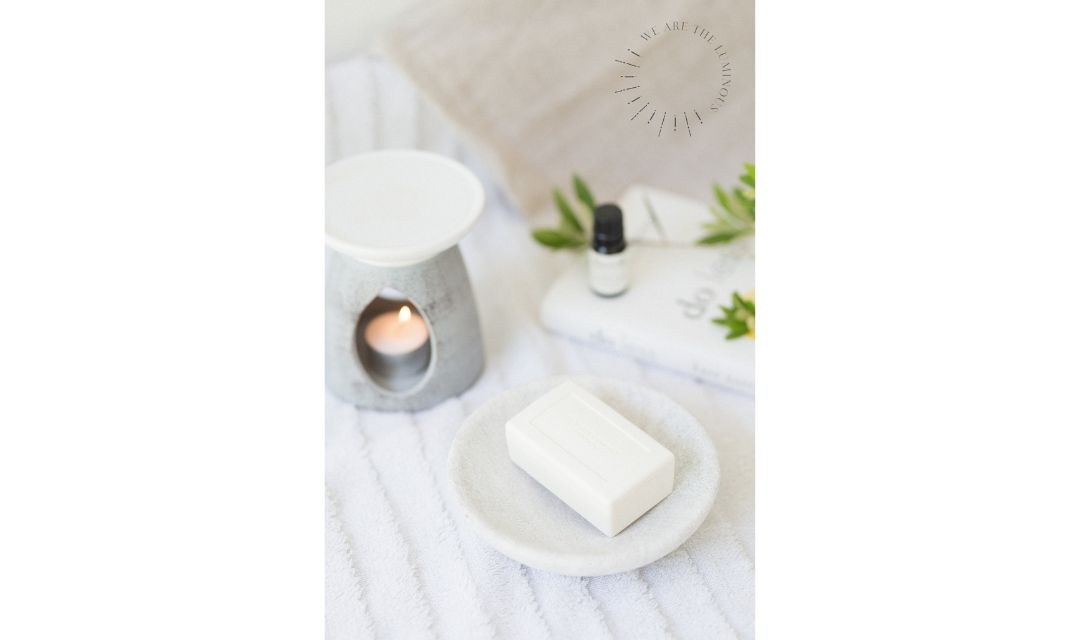 aromatherapy soap and candle