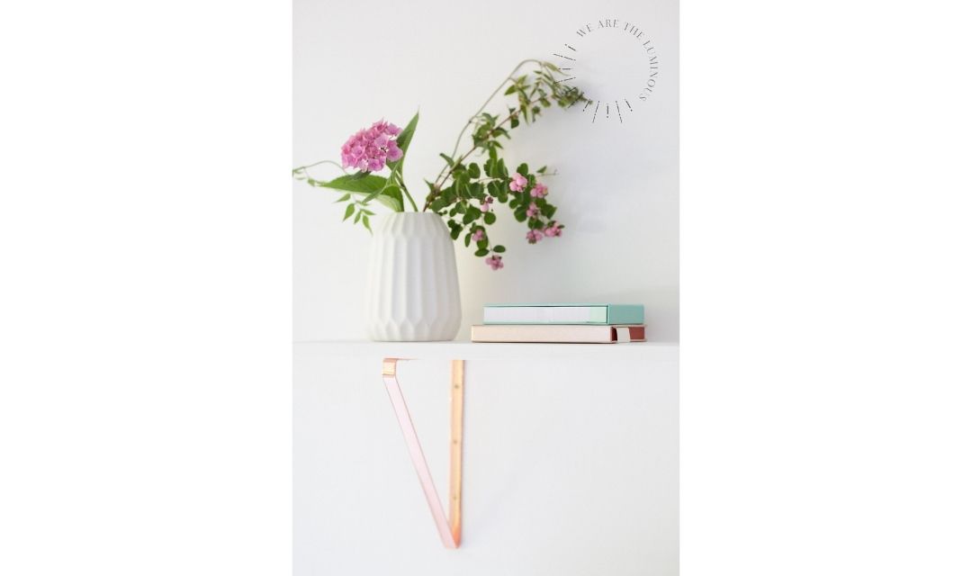 flowers on shelf