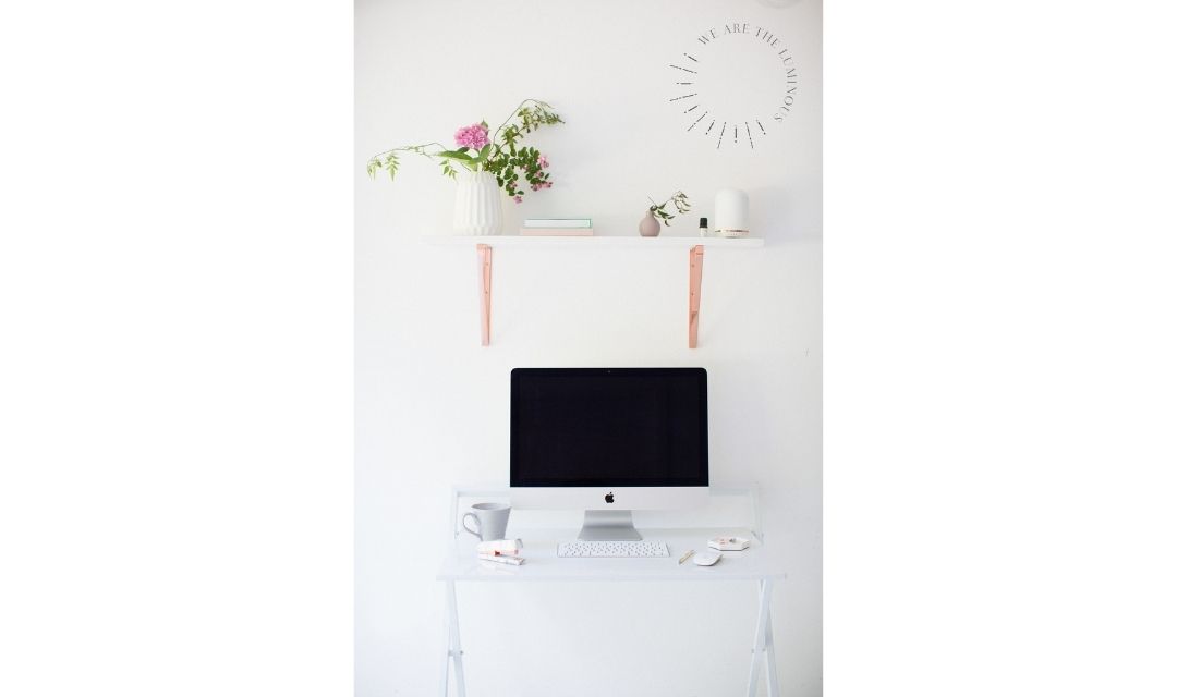 feminine workspace