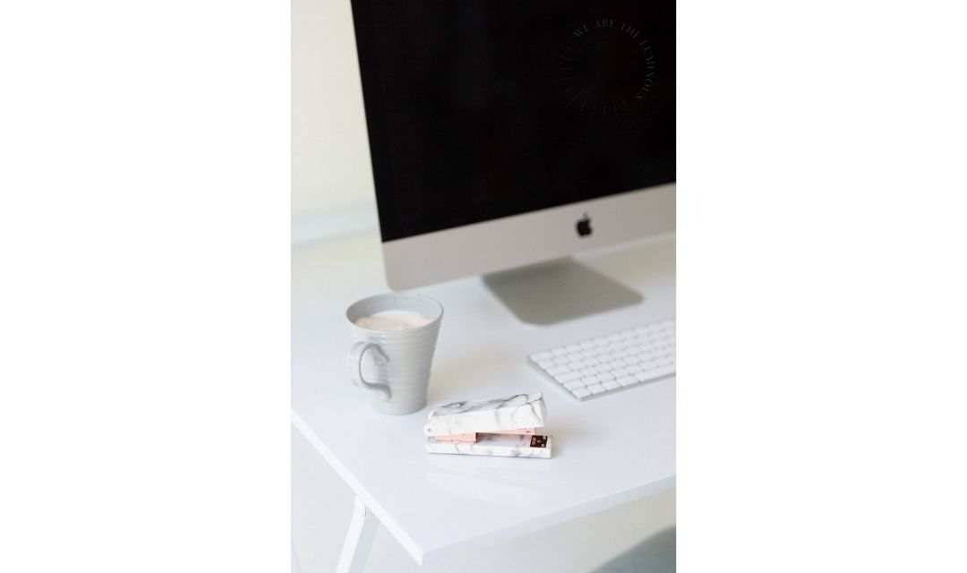 feminine workspace