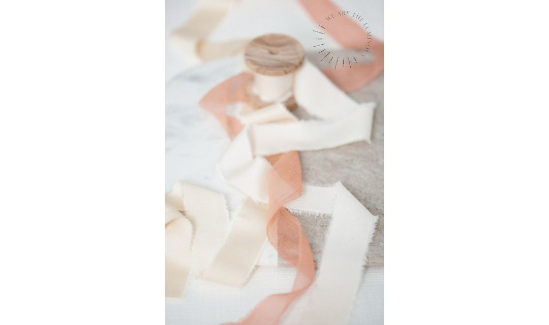peach silk ribbon