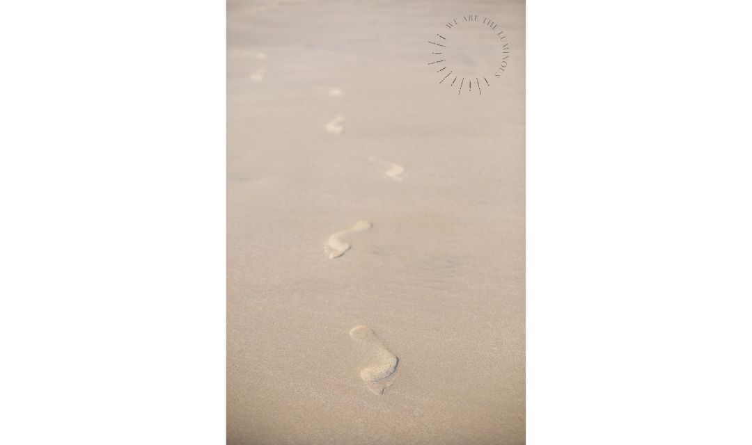 footprints in sand stock images