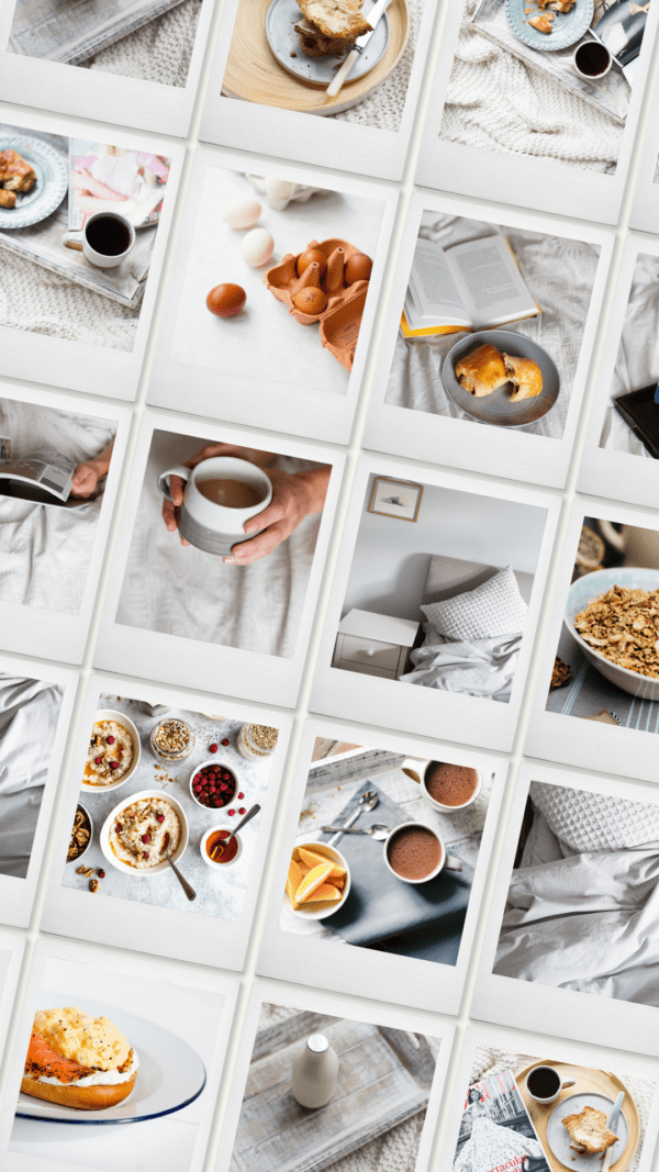 Break fast in bed stock photography
