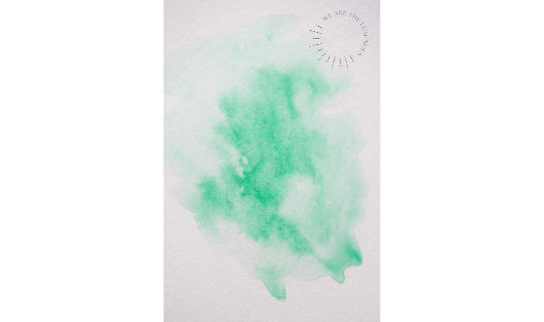 green watercolour wash