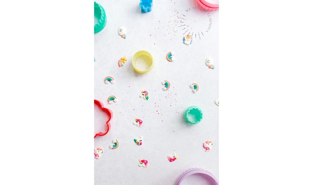 Children's rainbow cookie cutters