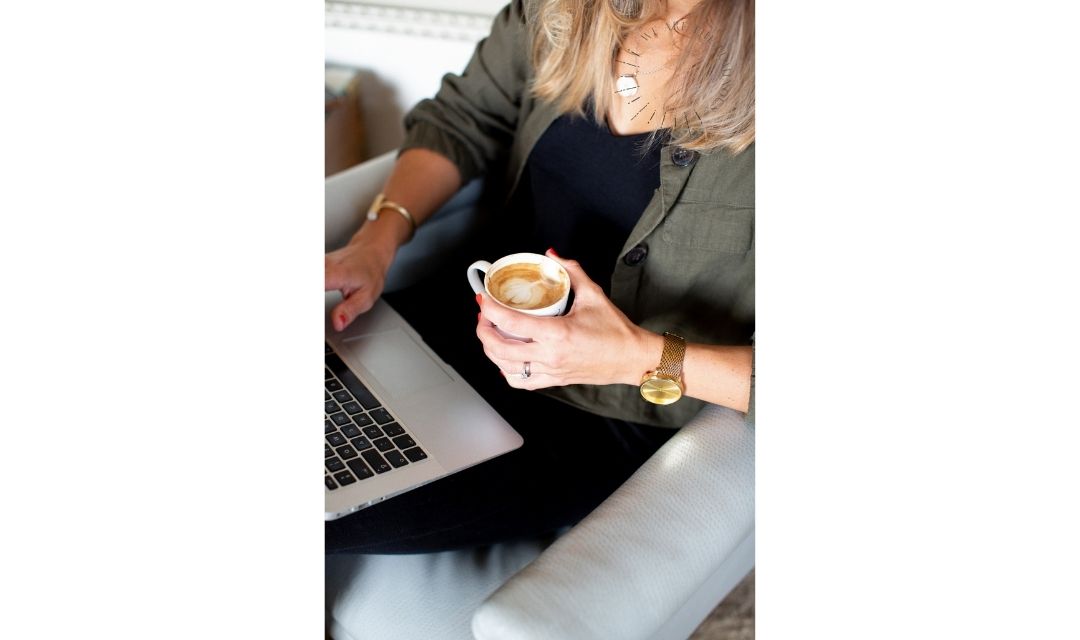 woman holding coffee