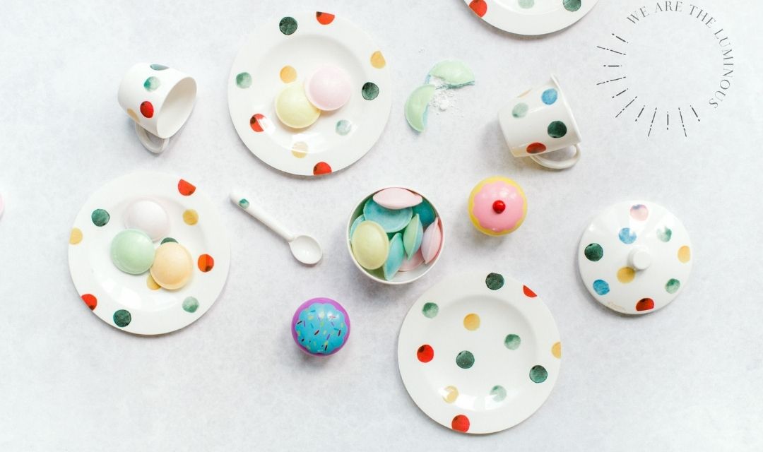 children's tea party stock
