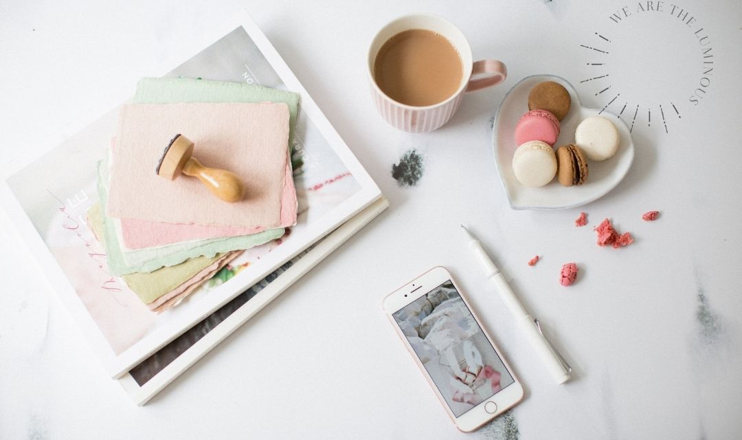 cup of tea with phone
