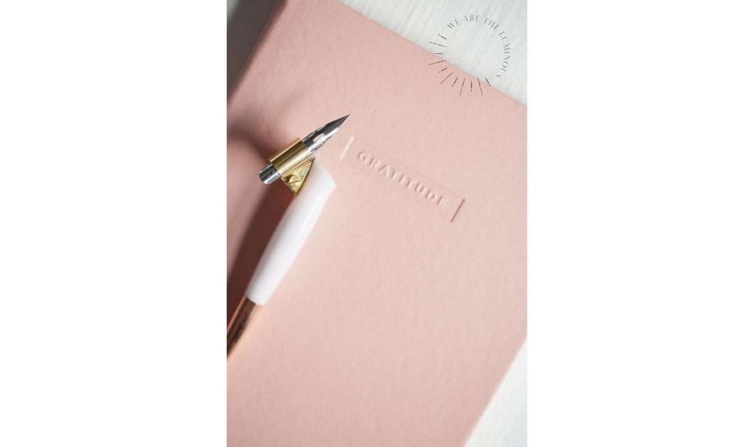 pink gratitude notebook