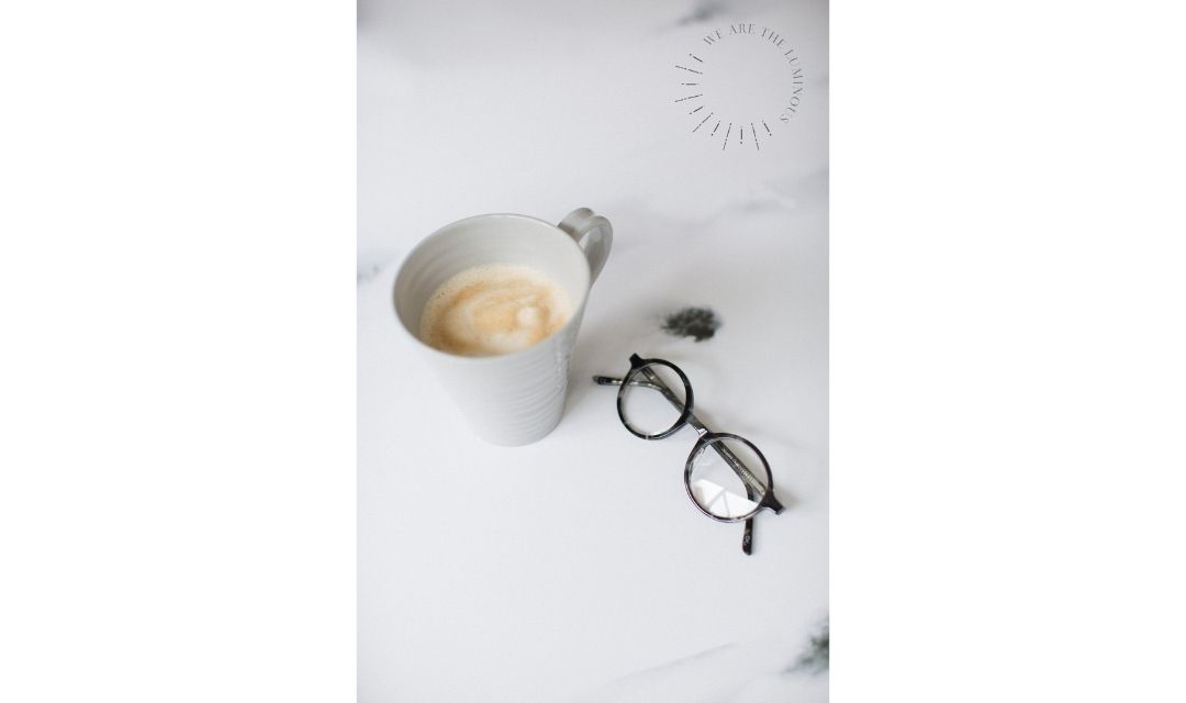 glasses with cup of coffee