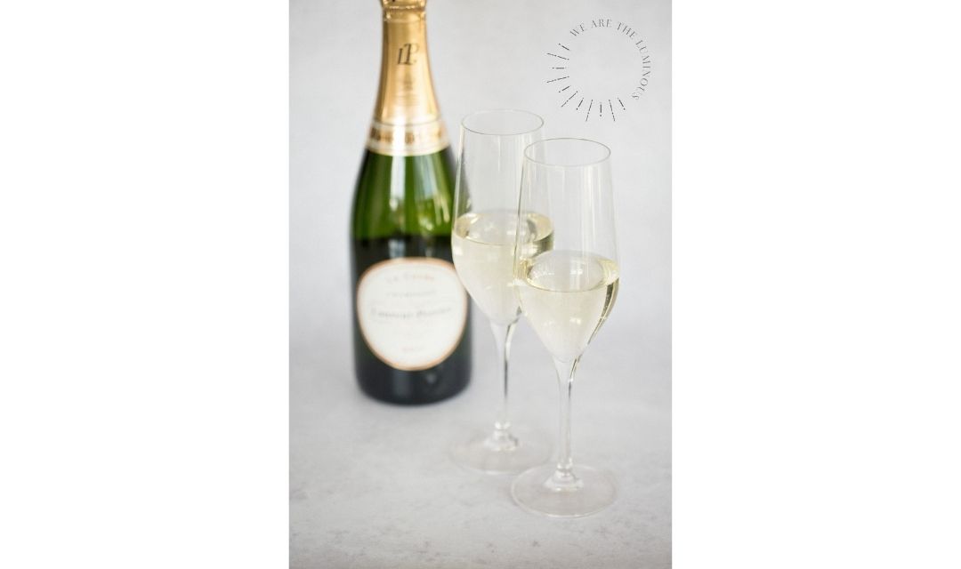 two champagne glasses