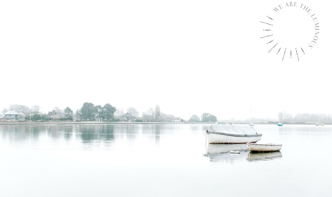 boats in misty water