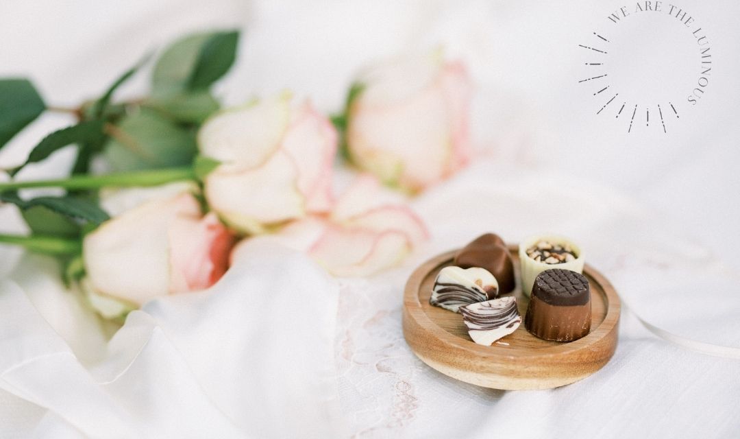 chocolates with roses