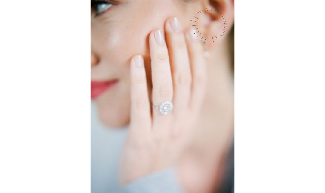 woman wearing diamond ring