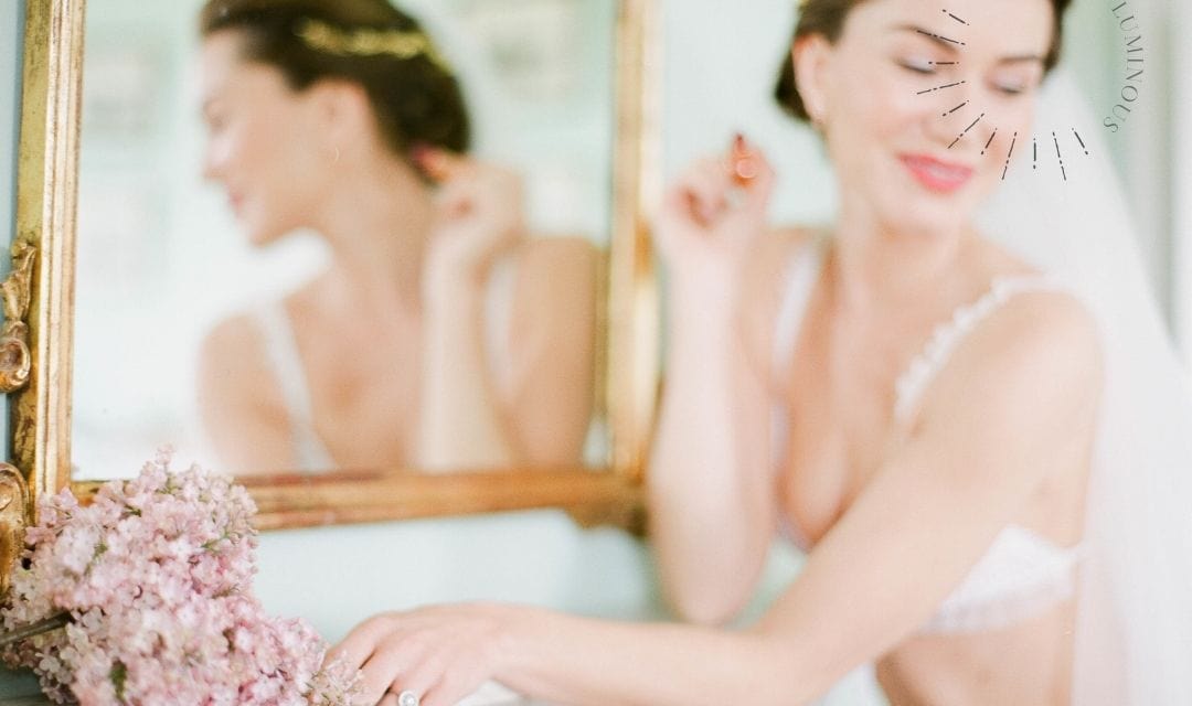 bride holding a flower