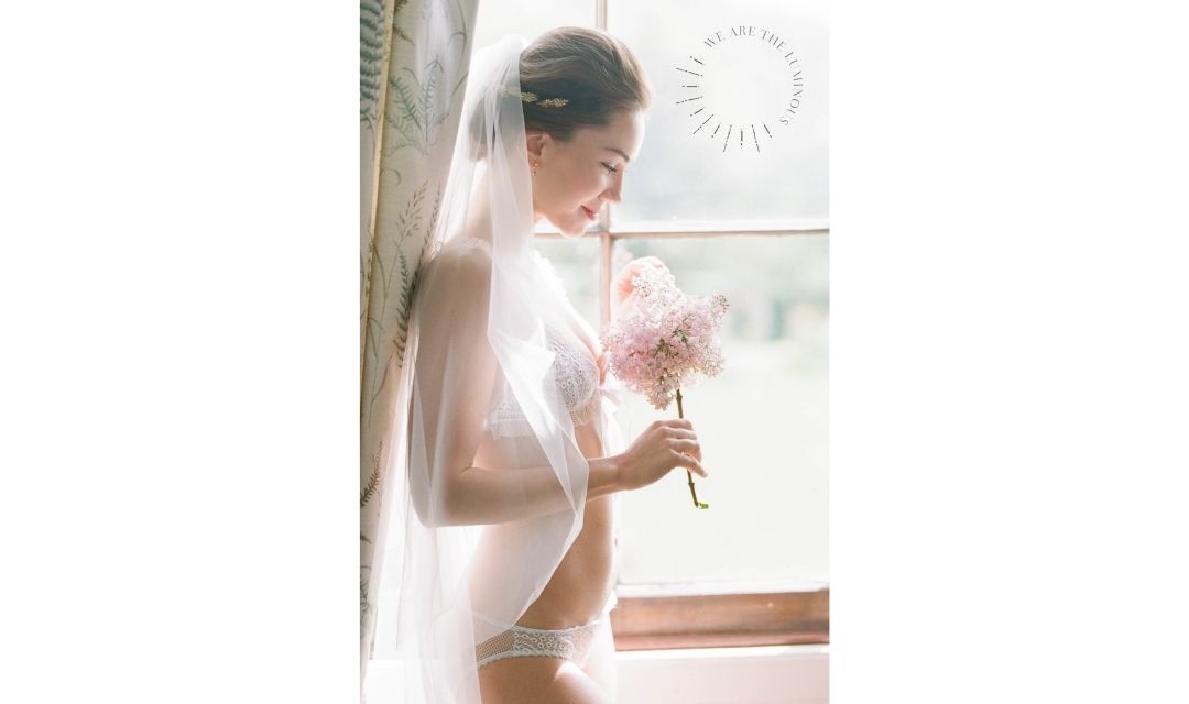 bride by window