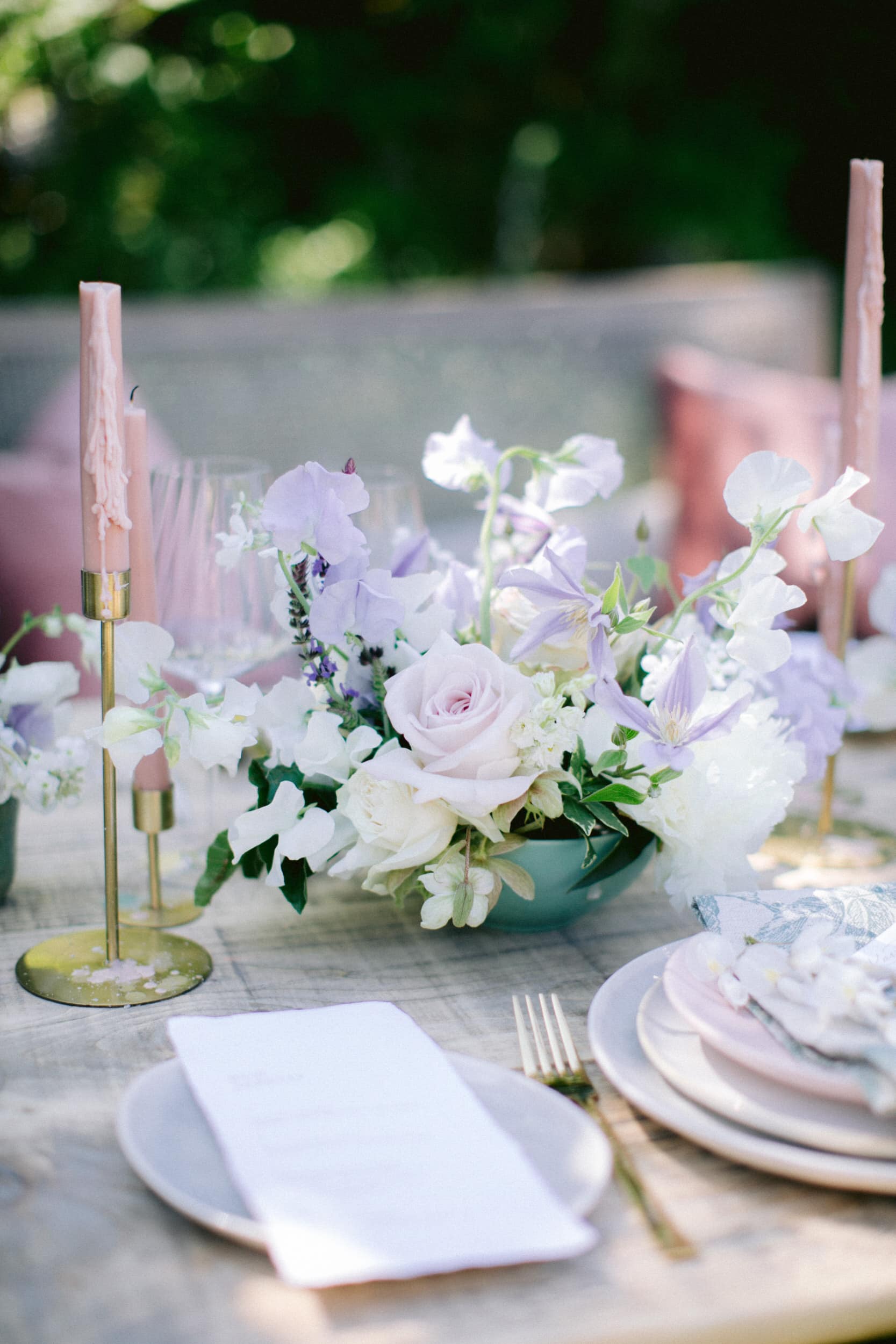 table setting at wedding